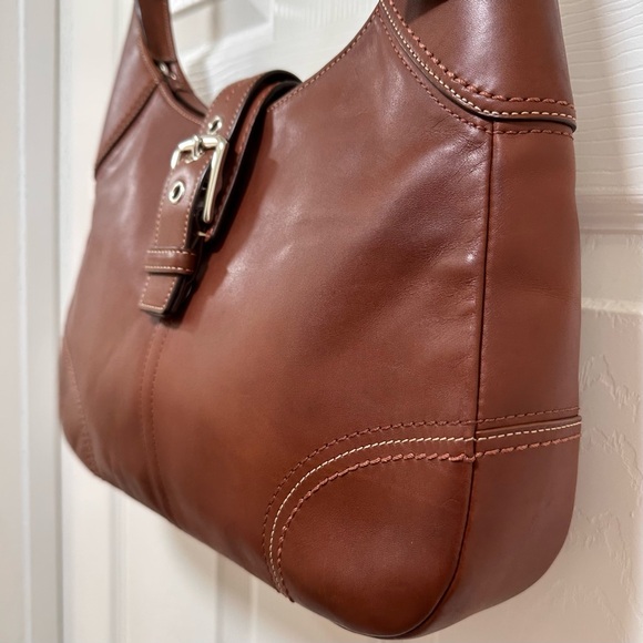 Coach Hamilton Y2K Hobo in Cognac Leather with Buckle Closure LIKE NEW - Picture 5 of 16